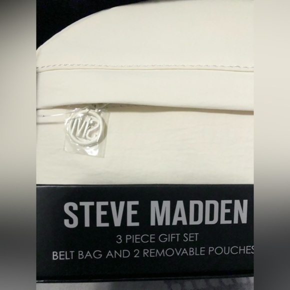 Steve Madden 3piece Cream‎ Nylon Fanny Pack Belt Bag & 2 pouches Gift set new - Picture 5 of 10